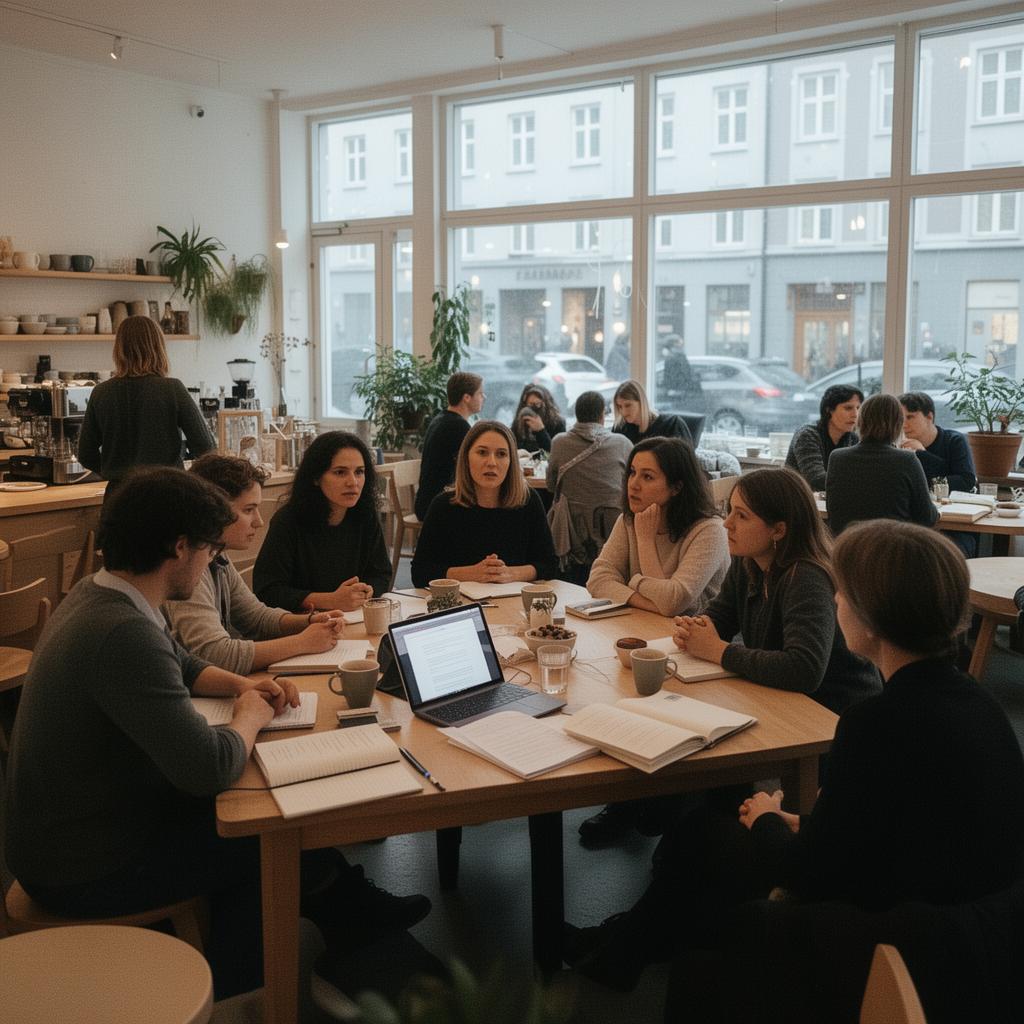 Spansk-kurs på kafé i byen